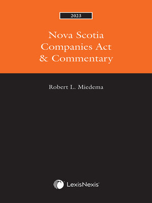 cover image of Nova Scotia Companies & Commentary